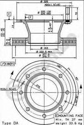 BREMBO 09792990 гальмівний диск