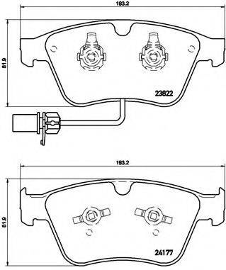 BREMBO P05003 Комплект гальмівних колодок, дискове гальмо