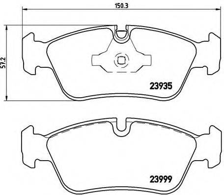 BREMBO P06035 Комплект гальмівних колодок, дискове гальмо