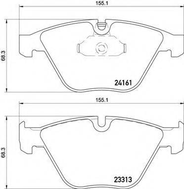 BREMBO P06081 Комплект гальмівних колодок, дискове гальмо