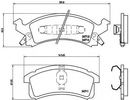 BREMBO P07004 Комплект гальмівних колодок, дискове гальмо