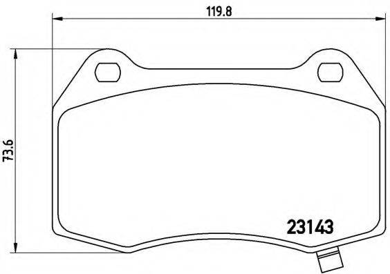 BREMBO P09003 Комплект гальмівних колодок, дискове гальмо