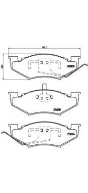 BREMBO P11005 Комплект гальмівних колодок, дискове гальмо