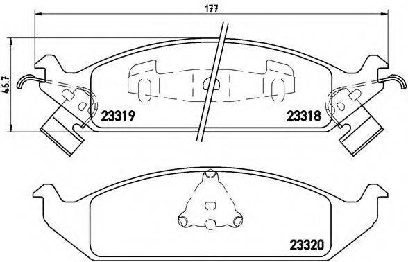 BREMBO P11011 Комплект гальмівних колодок, дискове гальмо