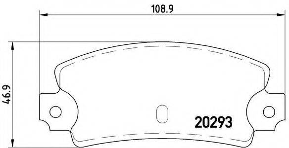 BREMBO P23008 Комплект гальмівних колодок, дискове гальмо