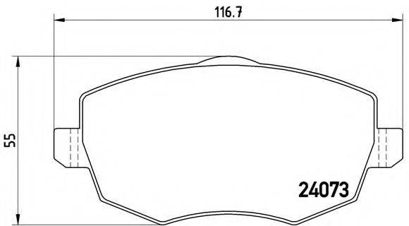 BREMBO P23095 Комплект гальмівних колодок, дискове гальмо