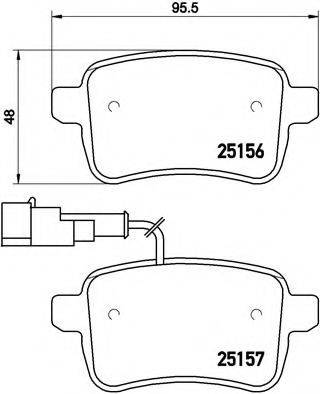 BREMBO P23133 Комплект гальмівних колодок, дискове гальмо