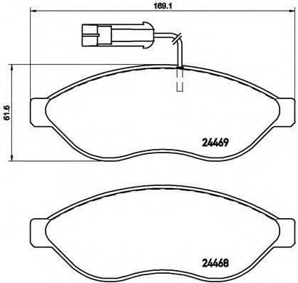 BREMBO P23144 Комплект гальмівних колодок, дискове гальмо