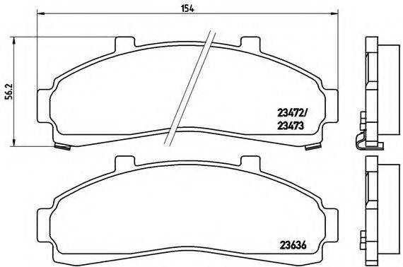 BREMBO P24041 Комплект гальмівних колодок, дискове гальмо