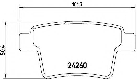 BREMBO P24063 Комплект гальмівних колодок, дискове гальмо