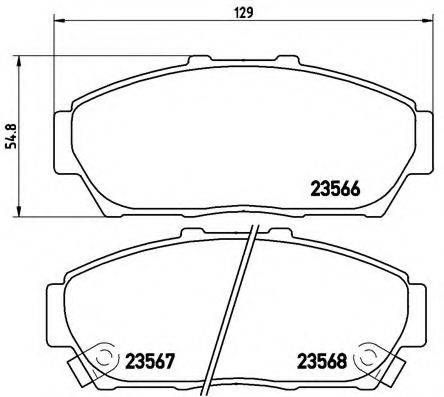 BREMBO P28048 Комплект гальмівних колодок, дискове гальмо