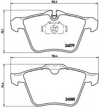 BREMBO P36019 Комплект гальмівних колодок, дискове гальмо