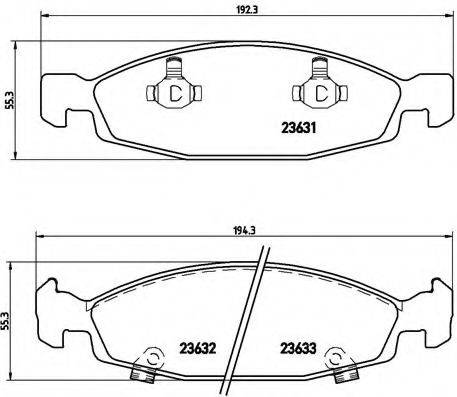 BREMBO P37005 Комплект гальмівних колодок, дискове гальмо