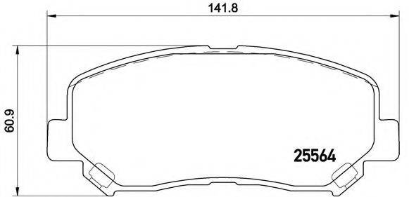 BREMBO P49045 Комплект гальмівних колодок, дискове гальмо