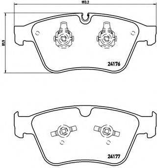 BREMBO P50105 Комплект гальмівних колодок, дискове гальмо