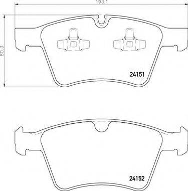 BREMBO P50115 Комплект гальмівних колодок, дискове гальмо