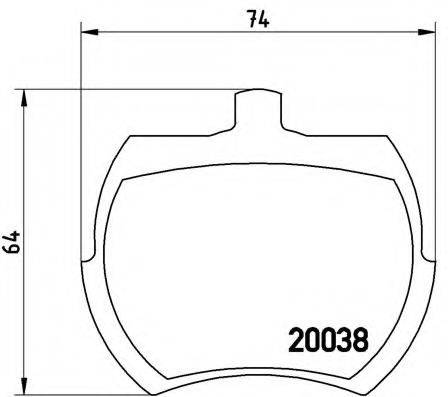 BREMBO P52002 Комплект гальмівних колодок, дискове гальмо