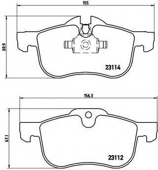 BREMBO P52017 Комплект гальмівних колодок, дискове гальмо