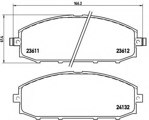 BREMBO P56041 Комплект гальмівних колодок, дискове гальмо