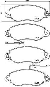 BREMBO P56042 Комплект гальмівних колодок, дискове гальмо