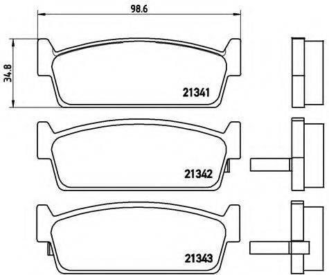 BREMBO P56053 Комплект гальмівних колодок, дискове гальмо