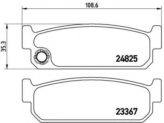 BREMBO P56067 Комплект гальмівних колодок, дискове гальмо