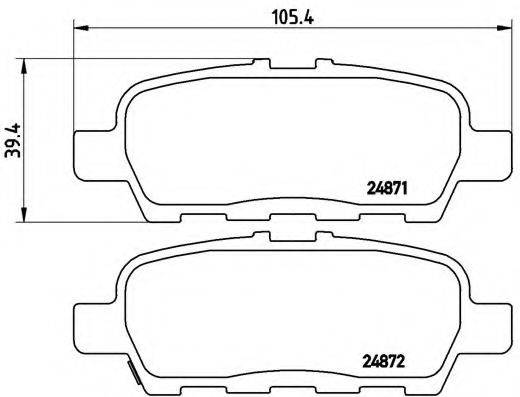 BREMBO P56068 Комплект гальмівних колодок, дискове гальмо