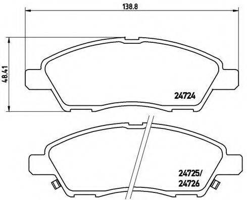 BREMBO P56070 Комплект гальмівних колодок, дискове гальмо