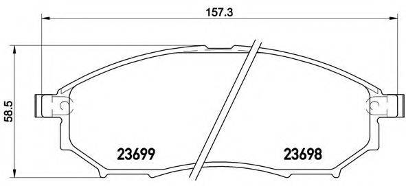 BREMBO P56094 Комплект гальмівних колодок, дискове гальмо