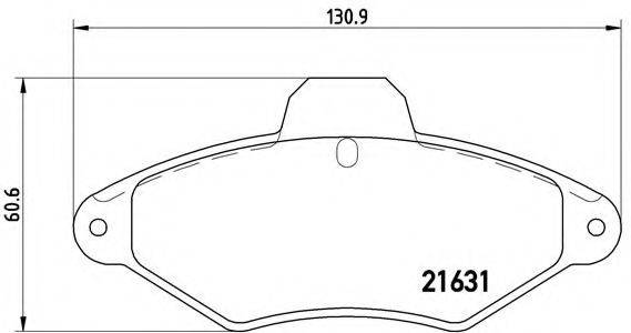 BREMBO P61052 Комплект гальмівних колодок, дискове гальмо