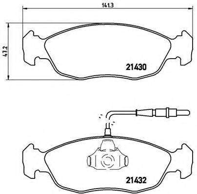 BREMBO P61054 Комплект гальмівних колодок, дискове гальмо