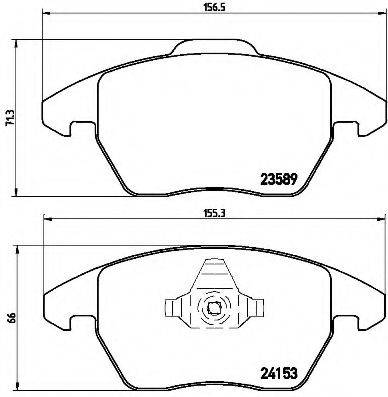 BREMBO P61076 Комплект гальмівних колодок, дискове гальмо