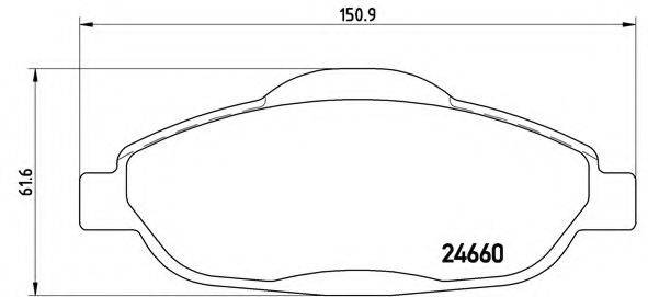 BREMBO P61101 Комплект гальмівних колодок, дискове гальмо