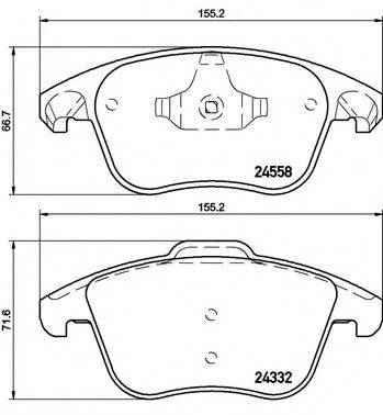 BREMBO P61117 Комплект гальмівних колодок, дискове гальмо