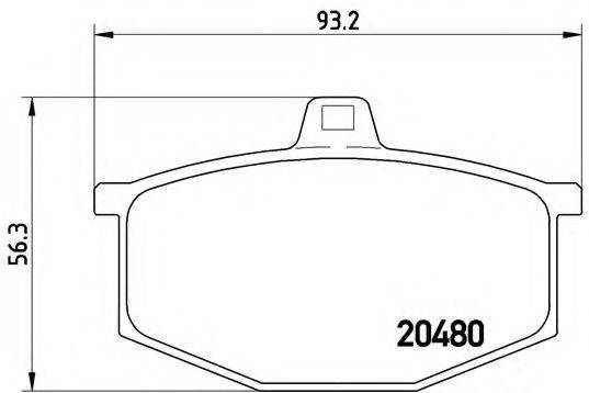 BREMBO P68005 Комплект гальмівних колодок, дискове гальмо