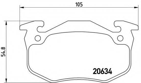 BREMBO P68020 Комплект гальмівних колодок, дискове гальмо