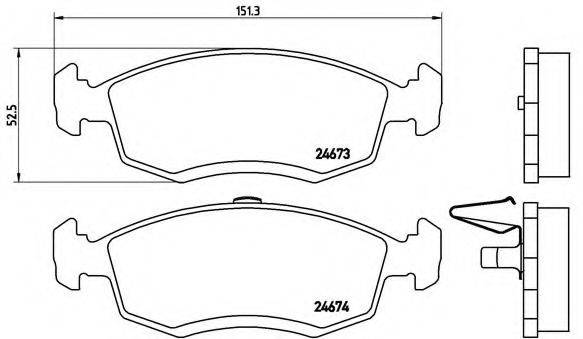 BREMBO P68039 Комплект гальмівних колодок, дискове гальмо