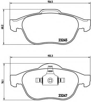 BREMBO P68040 Комплект гальмівних колодок, дискове гальмо