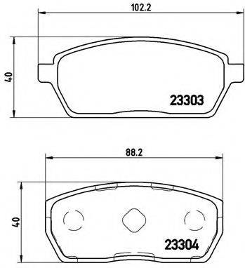 BREMBO P79017 Комплект гальмівних колодок, дискове гальмо