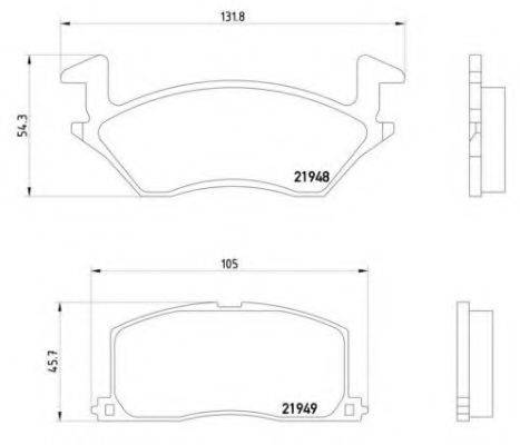 BREMBO P83022 Комплект гальмівних колодок, дискове гальмо