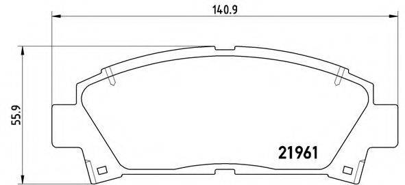 BREMBO P83028 Комплект гальмівних колодок, дискове гальмо