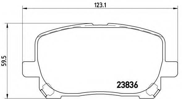 BREMBO P83061 Комплект гальмівних колодок, дискове гальмо