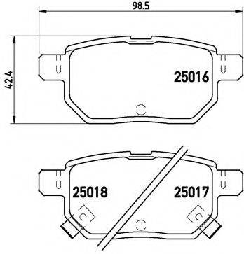 BREMBO P83133 Комплект гальмівних колодок, дискове гальмо