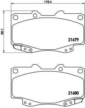 BREMBO P83151 Комплект гальмівних колодок, дискове гальмо