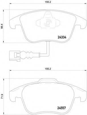 BREMBO P85130 Комплект гальмівних колодок, дискове гальмо