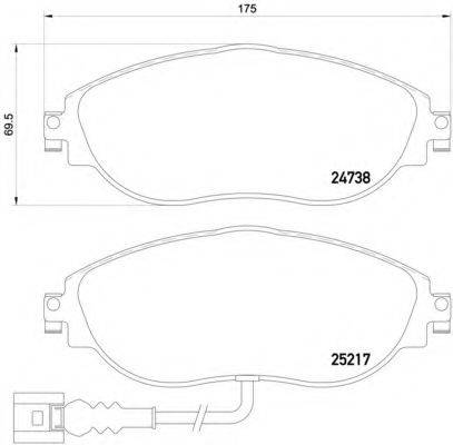 BREMBO P85131 Комплект гальмівних колодок, дискове гальмо