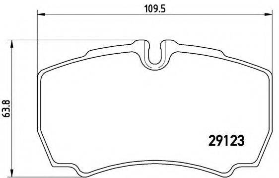 BREMBO PA6023 Комплект гальмівних колодок, дискове гальмо