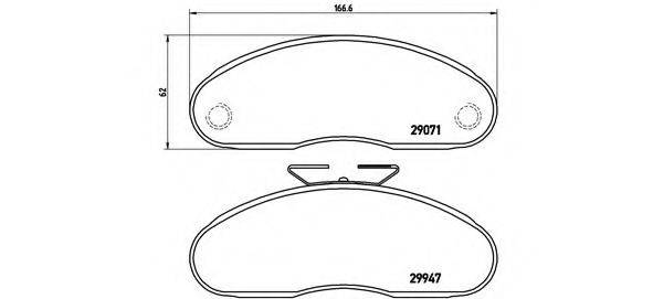 BREMBO PB7001 Комплект гальмівних колодок, дискове гальмо