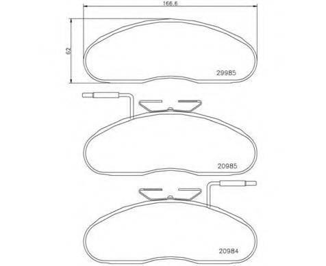 BREMBO PB7002 Комплект гальмівних колодок, дискове гальмо