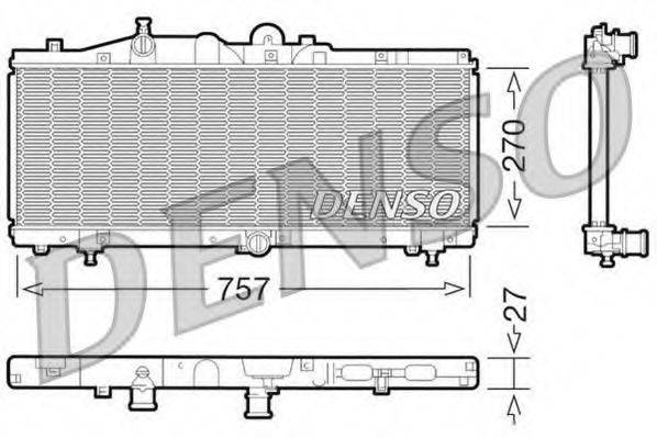 DENSO DRM09011 Радіатор, охолодження двигуна